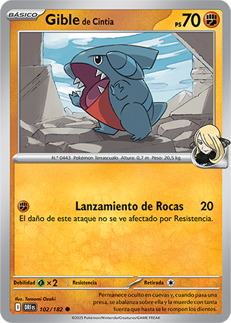 Cynthia's Gible #102/182 Destined Rivals - Español